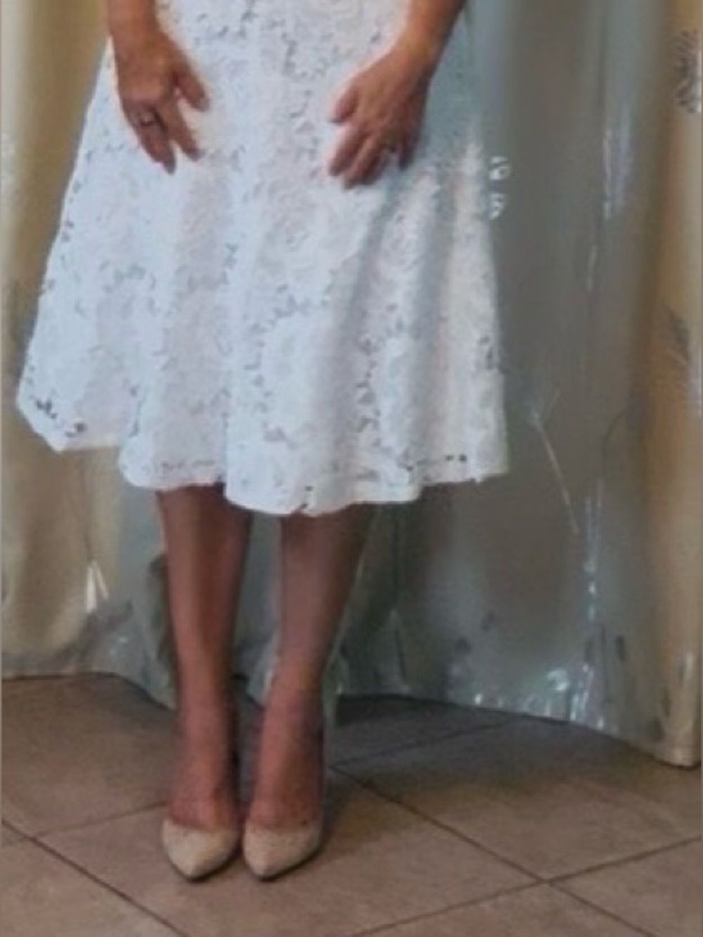 LK Bennet Beige Lace Pointed-Toe Pumps - Picture 11 of 12